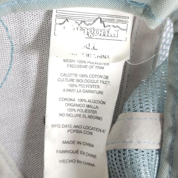 Patagonia Unisex Peace Offering Brown Blue OS Mesh Snapback Trucker Cap Hat - Picture 7 of 10